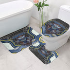 North Queensland Cowboys Bathroom Set The Scream of Lightning Eyes - Indigenous Dot Ripping Effect