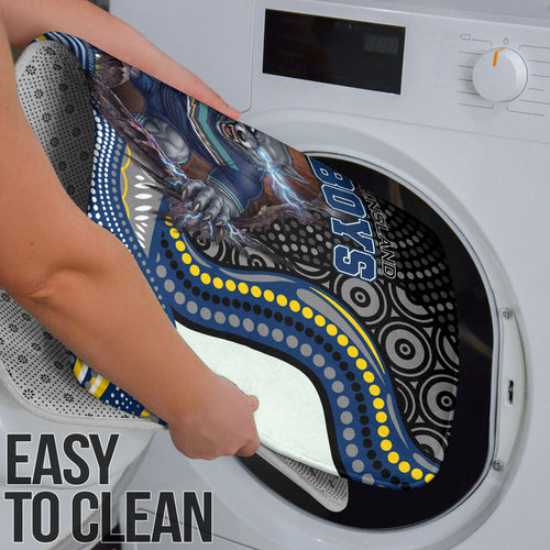 North Queensland Cowboys Bathroom Set The Scream of Lightning Eyes - Indigenous Dot Ripping Effect