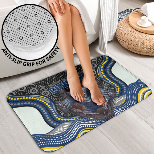 North Queensland Cowboys Bathroom Set The Scream of Lightning Eyes - Indigenous Dot Ripping Effect