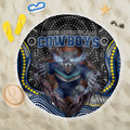 North Queensland Cowboys Beach Blanket The Scream of Lightning Eyes - Indigenous Dot Ripping Effect