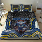 North Queensland Cowboys Bedding Set The Scream of Lightning Eyes - Indigenous Dot Ripping Effect