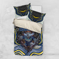 North Queensland Cowboys Bedding Set The Scream of Lightning Eyes - Indigenous Dot Ripping Effect