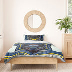 North Queensland Cowboys Bedding Set The Scream of Lightning Eyes - Indigenous Dot Ripping Effect