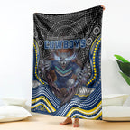 North Queensland Cowboys Blanket The Scream of Lightning Eyes - Indigenous Dot Ripping Effect