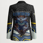 North Queensland Cowboys Blazer The Scream of Lightning Eyes - Indigenous Dot Ripping Effect