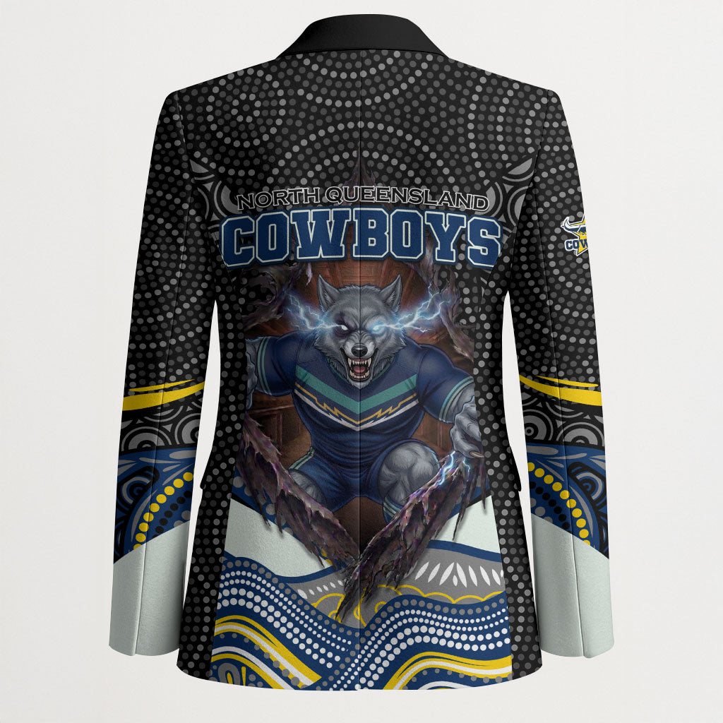 North Queensland Cowboys Blazer The Scream of Lightning Eyes - Indigenous Dot Ripping Effect