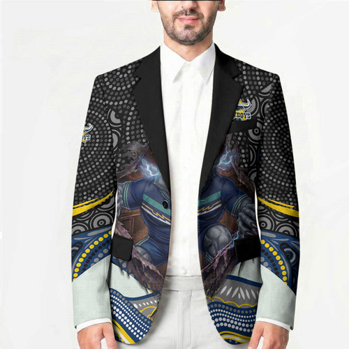 North Queensland Cowboys Blazer The Scream of Lightning Eyes - Indigenous Dot Ripping Effect