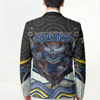 North Queensland Cowboys Blazer The Scream of Lightning Eyes - Indigenous Dot Ripping Effect