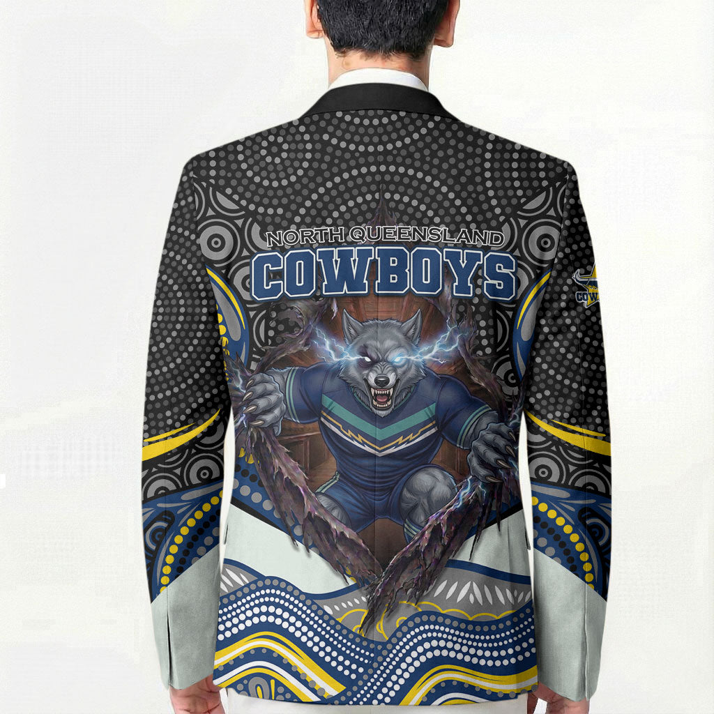 North Queensland Cowboys Blazer The Scream of Lightning Eyes - Indigenous Dot Ripping Effect