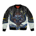 North Queensland Cowboys Bomber Jacket The Scream of Lightning Eyes - Indigenous Dot Ripping Effect
