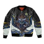 North Queensland Cowboys Bomber Jacket The Scream of Lightning Eyes - Indigenous Dot Ripping Effect