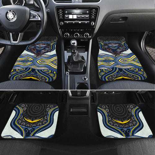 North Queensland Cowboys Car Mats The Scream of Lightning Eyes - Indigenous Dot Ripping Effect