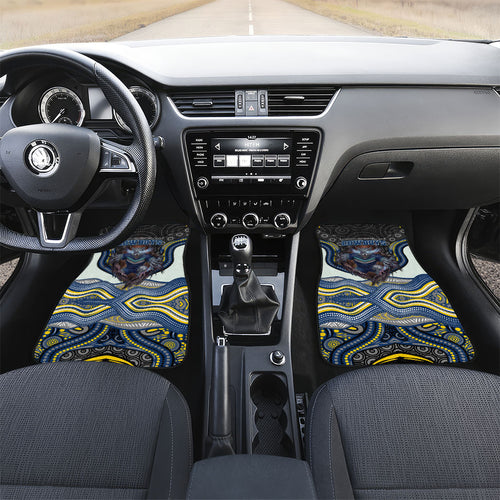 North Queensland Cowboys Car Mats The Scream of Lightning Eyes - Indigenous Dot Ripping Effect