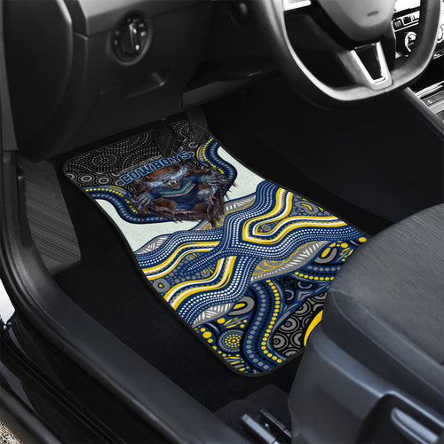 North Queensland Cowboys Car Mats The Scream of Lightning Eyes - Indigenous Dot Ripping Effect