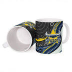 North Queensland Cowboys Ceramic Mug The Scream of Lightning Eyes - Indigenous Dot Ripping Effect