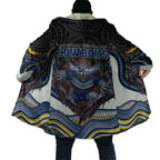 North Queensland Cowboys Cloak The Scream of Lightning Eyes - Indigenous Dot Ripping Effect