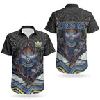 North Queensland Cowboys Couples Matching Tank Maxi Dress and Hawaiian Shirt The Scream of Lightning Eyes - Indigenous Dot Ripping Effect