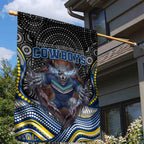 North Queensland Cowboys Garden Flag The Scream of Lightning Eyes - Indigenous Dot Ripping Effect