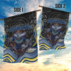 North Queensland Cowboys Garden Flag The Scream of Lightning Eyes - Indigenous Dot Ripping Effect