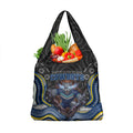 North Queensland Cowboys Grocery Bag The Scream of Lightning Eyes - Indigenous Dot Ripping Effect