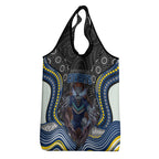 North Queensland Cowboys Grocery Bag The Scream of Lightning Eyes - Indigenous Dot Ripping Effect