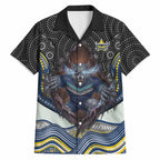 North Queensland Cowboys Hawaiian Shirt The Scream of Lightning Eyes - Indigenous Dot Ripping Effect
