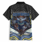North Queensland Cowboys Hawaiian Shirt The Scream of Lightning Eyes - Indigenous Dot Ripping Effect