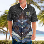 North Queensland Cowboys Hawaiian Shirt The Scream of Lightning Eyes - Indigenous Dot Ripping Effect