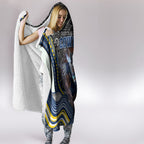 North Queensland Cowboys Hooded Blanket The Scream of Lightning Eyes - Indigenous Dot Ripping Effect
