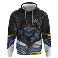 North Queensland Cowboys Hoodie The Scream of Lightning Eyes - Indigenous Dot Ripping Effect