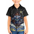 North Queensland Cowboys Kid Hawaiian Shirt The Scream of Lightning Eyes - Indigenous Dot Ripping Effect