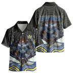 North Queensland Cowboys Kid Hawaiian Shirt The Scream of Lightning Eyes - Indigenous Dot Ripping Effect