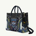 North Queensland Cowboys Leather Bag The Scream of Lightning Eyes - Indigenous Dot Ripping Effect