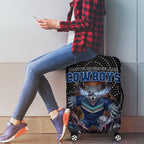 North Queensland Cowboys Luggage Cover The Scream of Lightning Eyes - Indigenous Dot Ripping Effect