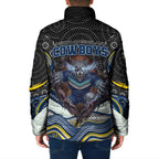 North Queensland Cowboys Padded Jacket The Scream of Lightning Eyes - Indigenous Dot Ripping Effect
