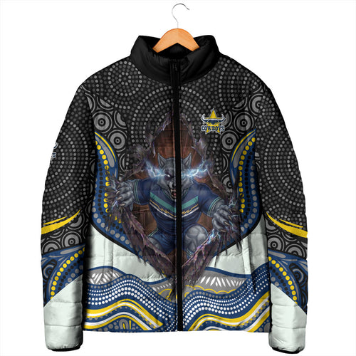 North Queensland Cowboys Padded Jacket The Scream of Lightning Eyes - Indigenous Dot Ripping Effect