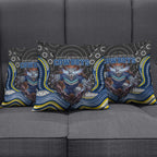 North Queensland Cowboys Pillow Cover The Scream of Lightning Eyes - Indigenous Dot Ripping Effect