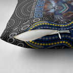 North Queensland Cowboys Pillow Cover The Scream of Lightning Eyes - Indigenous Dot Ripping Effect