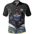North Queensland Cowboys Polo Shirt The Scream of Lightning Eyes - Indigenous Dot Ripping Effect