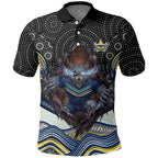 North Queensland Cowboys Polo Shirt The Scream of Lightning Eyes - Indigenous Dot Ripping Effect