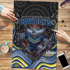 North Queensland Cowboys Puzzle The Scream of Lightning Eyes - Indigenous Dot Ripping Effect
