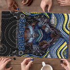 North Queensland Cowboys Puzzle The Scream of Lightning Eyes - Indigenous Dot Ripping Effect
