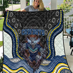 North Queensland Cowboys Quilt The Scream of Lightning Eyes - Indigenous Dot Ripping Effect
