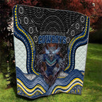 North Queensland Cowboys Quilt The Scream of Lightning Eyes - Indigenous Dot Ripping Effect