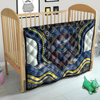 North Queensland Cowboys Quilt The Scream of Lightning Eyes - Indigenous Dot Ripping Effect