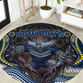 North Queensland Cowboys Round Carpet The Scream of Lightning Eyes - Indigenous Dot Ripping Effect