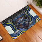 North Queensland Cowboys Rubber Doormat The Scream of Lightning Eyes - Indigenous Dot Ripping Effect