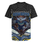 North Queensland Cowboys Rugby Jersey The Scream of Lightning Eyes - Indigenous Dot Ripping Effect