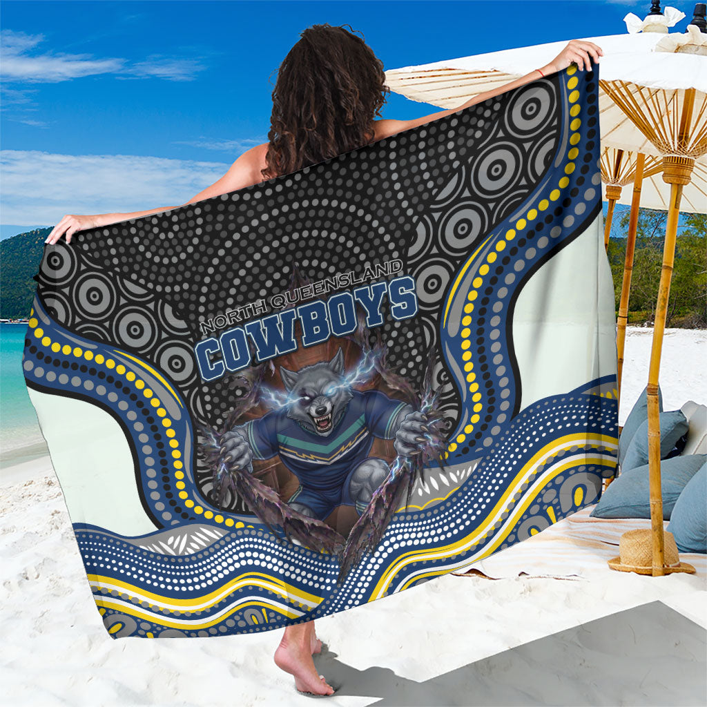 North Queensland Cowboys Sarong The Scream of Lightning Eyes - Indigenous Dot Ripping Effect