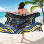 North Queensland Cowboys Sarong The Scream of Lightning Eyes - Indigenous Dot Ripping Effect